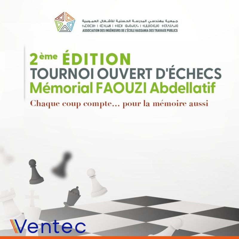 Ventec est fier de soutenir la 2e édition du Tournoi International d’Échecs