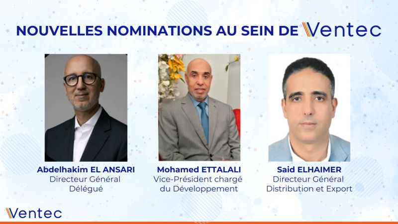 Nouvelles nominations au sein de Ventec